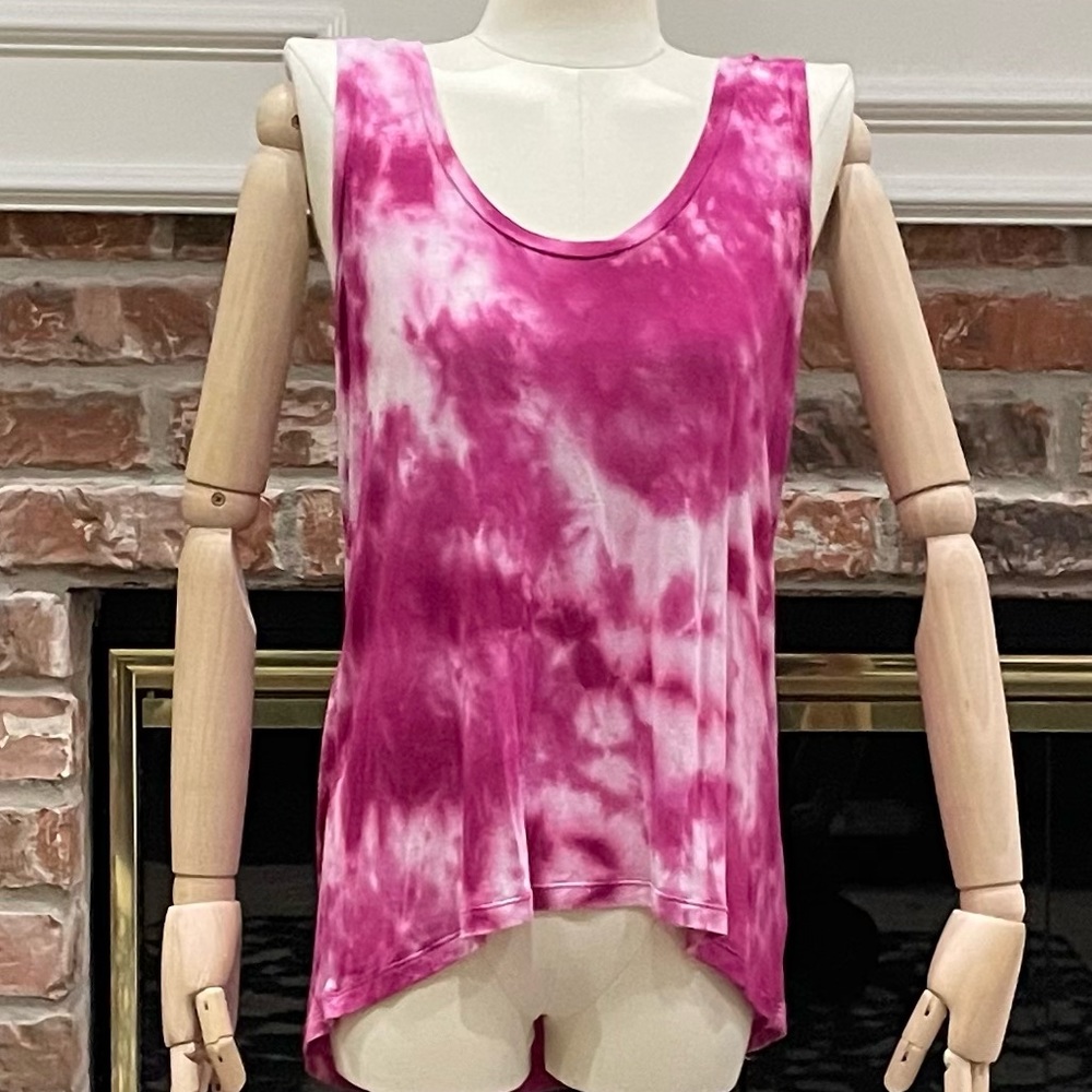 Express pink tie dyed high-low tank top / M / Excellent condition